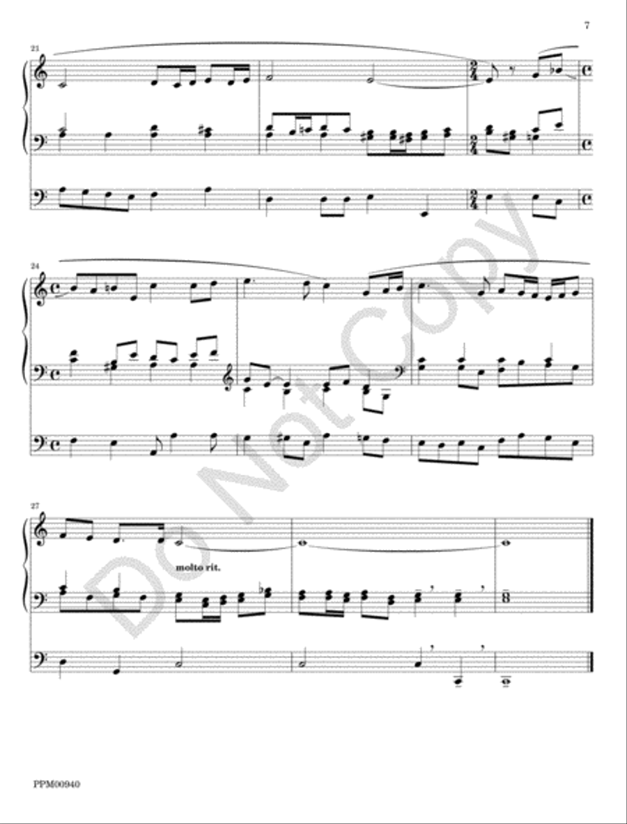 Variations on Sleepers Wake! Organ Solo scores gallery preview page 10