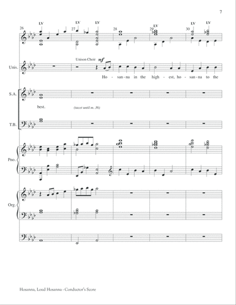 Hosanna, Loud Hosanna Hosanna, Loud Hosanna 4-Part scores gallery preview page 8