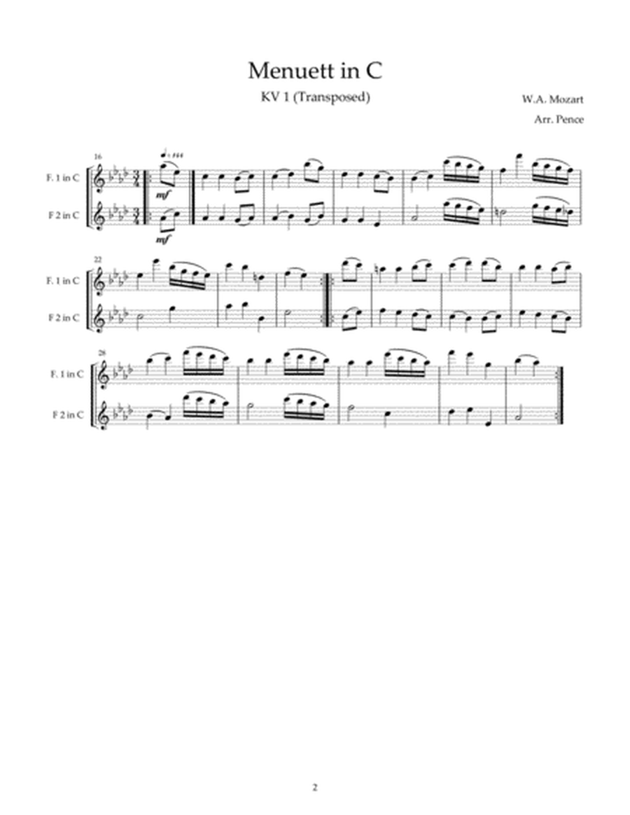 Six Easy Mozart Duets for Various Woodwinds! (KV1-4, 6) image number null