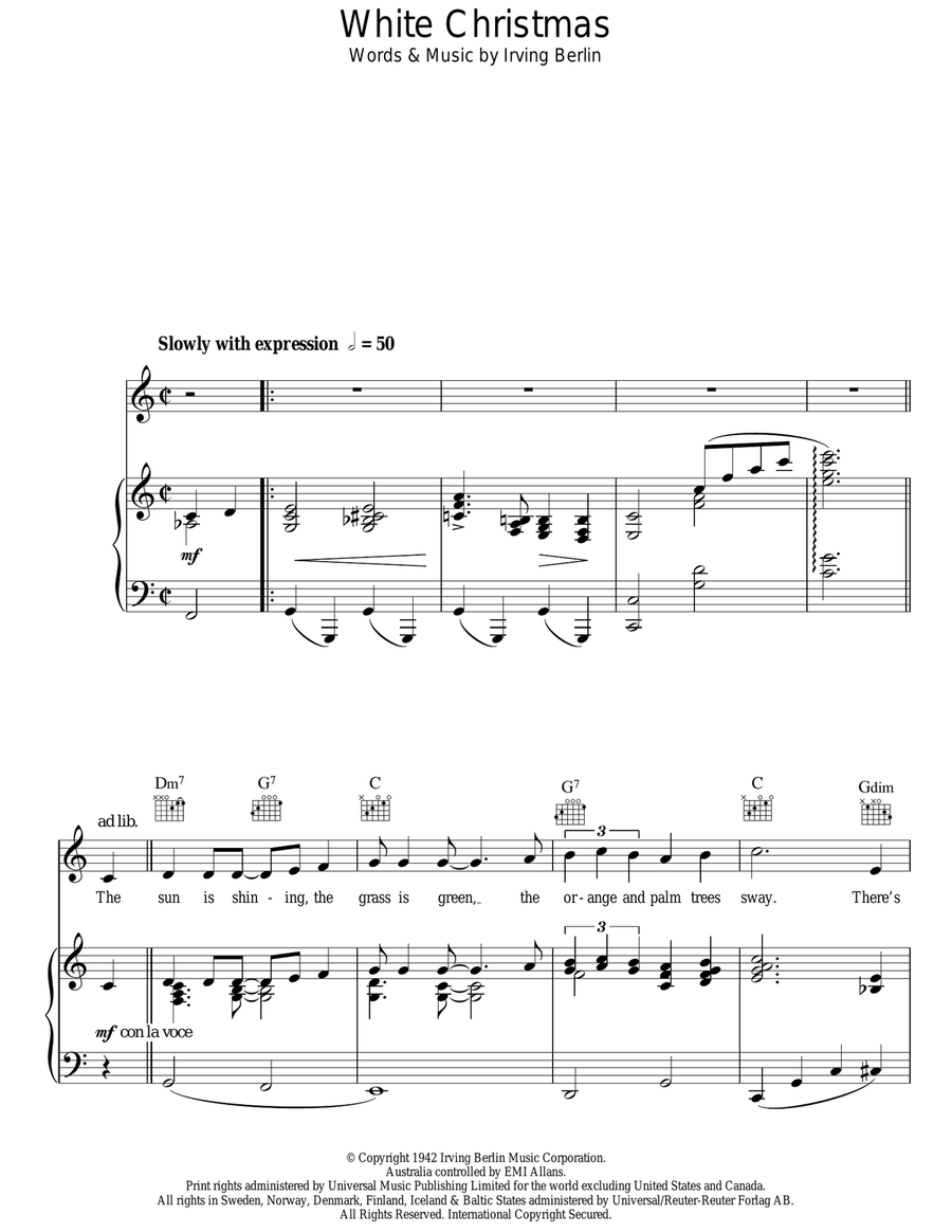 White Christmas Guitar scores gallery preview page 1