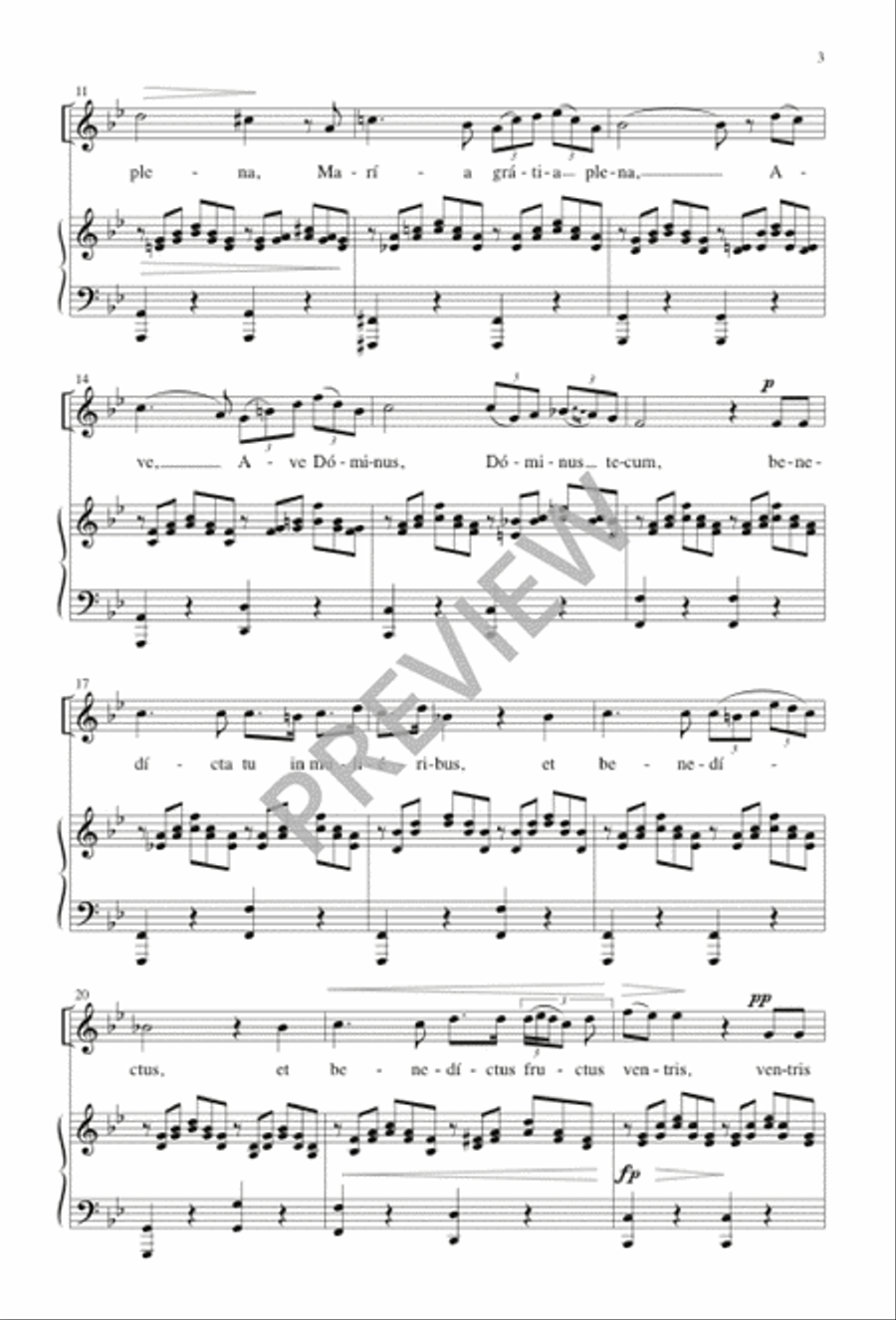 Ave Maria 4-Part scores gallery preview page 3