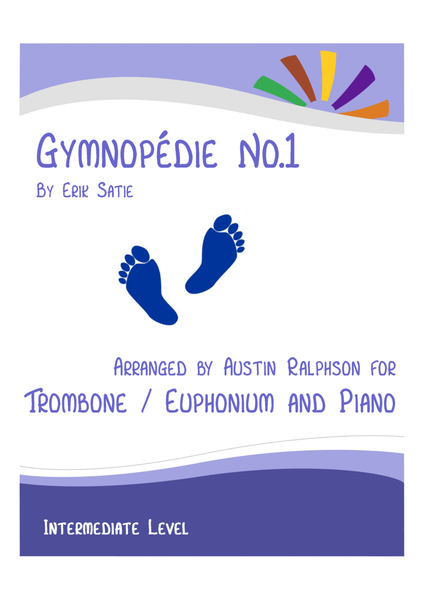 Gymnopedie No.1 - trombone or euphonium and piano with FREE BACKING TRACK image number null