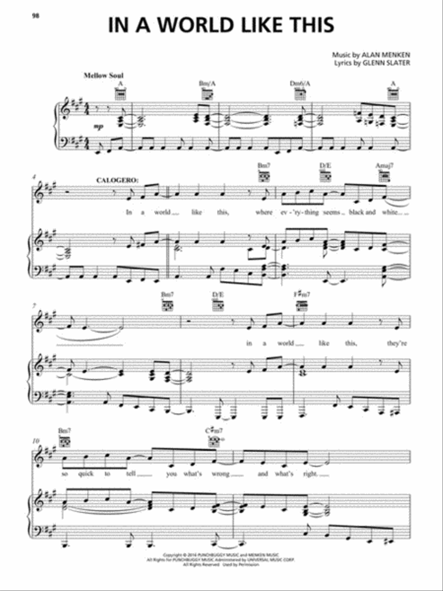 A Bronx Tale Piano, Vocal scores gallery preview page 6
