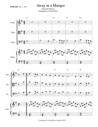 Away in a Manger - strings (violin, viola, cello) & Piano