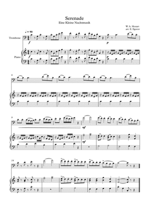 Book cover for Serenade (Eine Kleine Nachtmusik), Wolfgang Amadeus Mozart, For Trombone & Piano