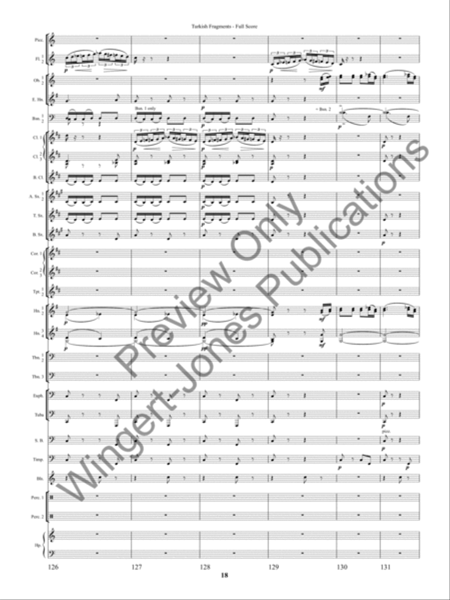 Turkish Fragments Turkish Fragments Concert Band scores gallery preview page 21