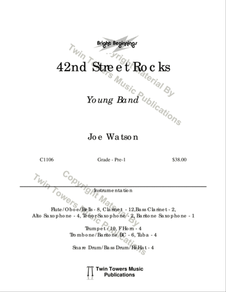 42nd Street Rocks Concert Band scores gallery preview page 2