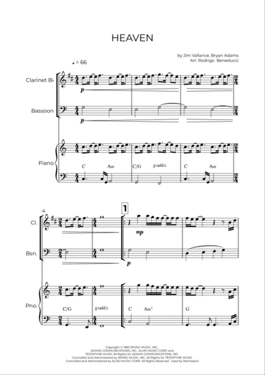 Heaven Woodwind Duet scores gallery preview page 2