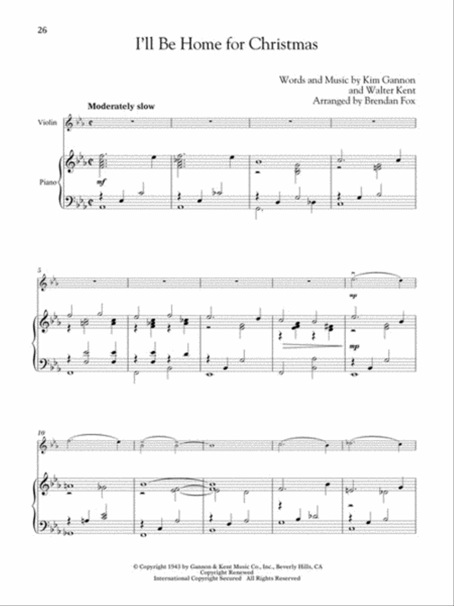 Christmas Songs for Classical Players – Violin and Piano Violin Solo scores gallery preview page 3