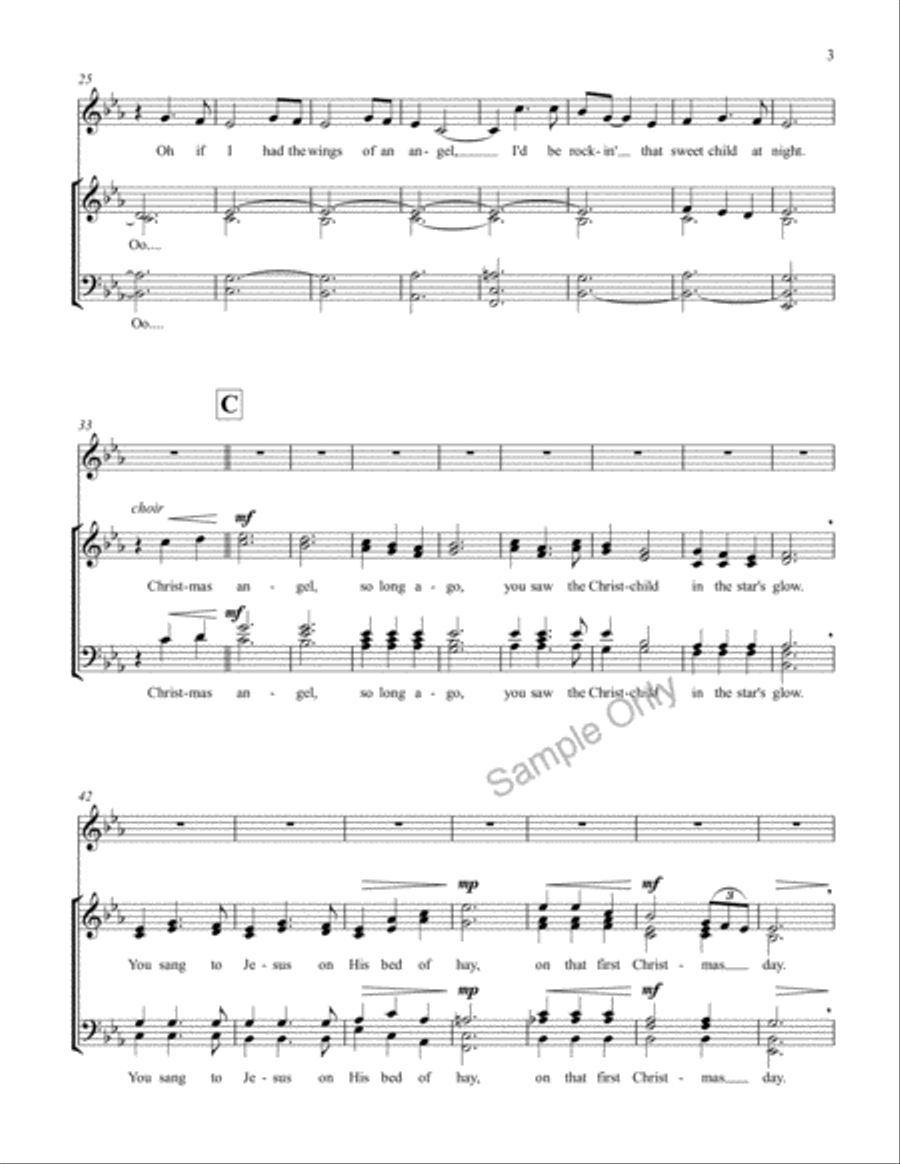 Christmas Angel Christmas Angel 4-Part scores gallery preview page 3