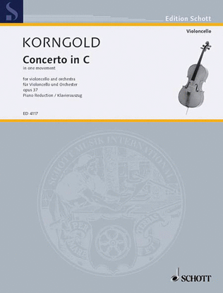 Book cover for Cello Concerto C Major, Op. 37