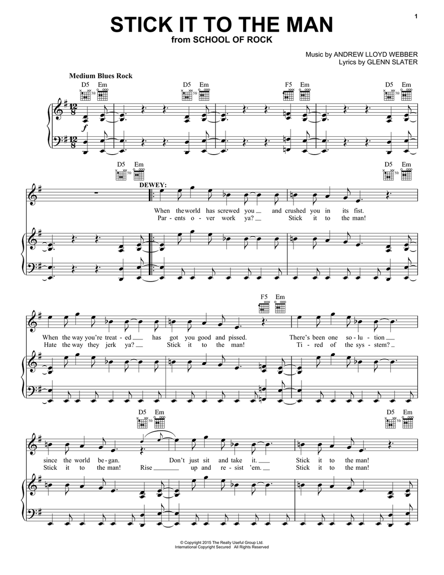 Stick It To The Man (from School of Rock: The Musical)