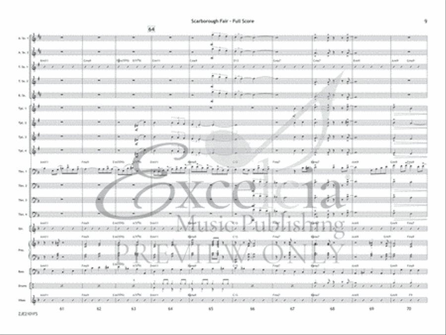 Scarborough Fair Jazz Ensemble scores gallery preview page 10