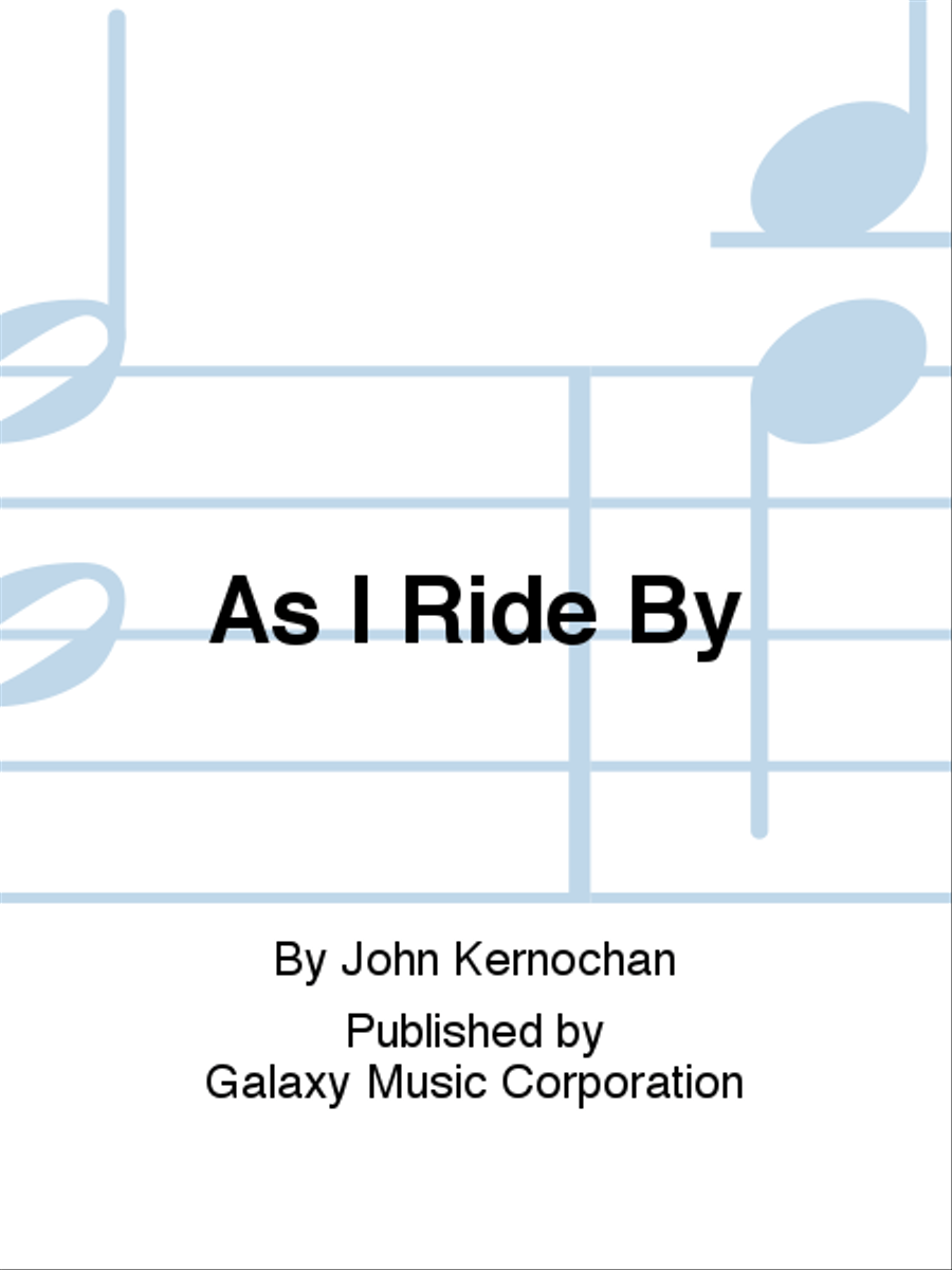 As I Ride By Medium Voice scores gallery preview page 1