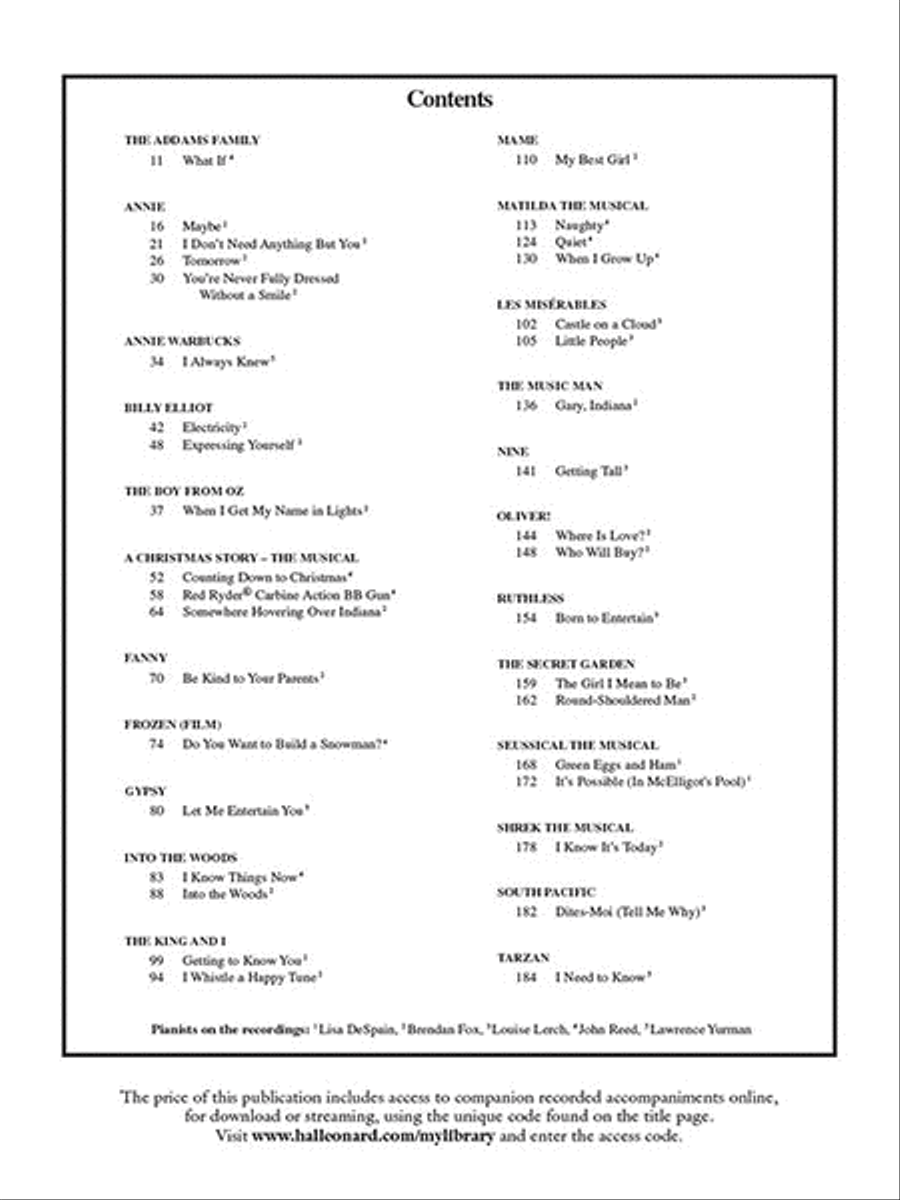 Singer's Musical Theatre Anthology - Children's Edition Voice scores gallery preview page 2