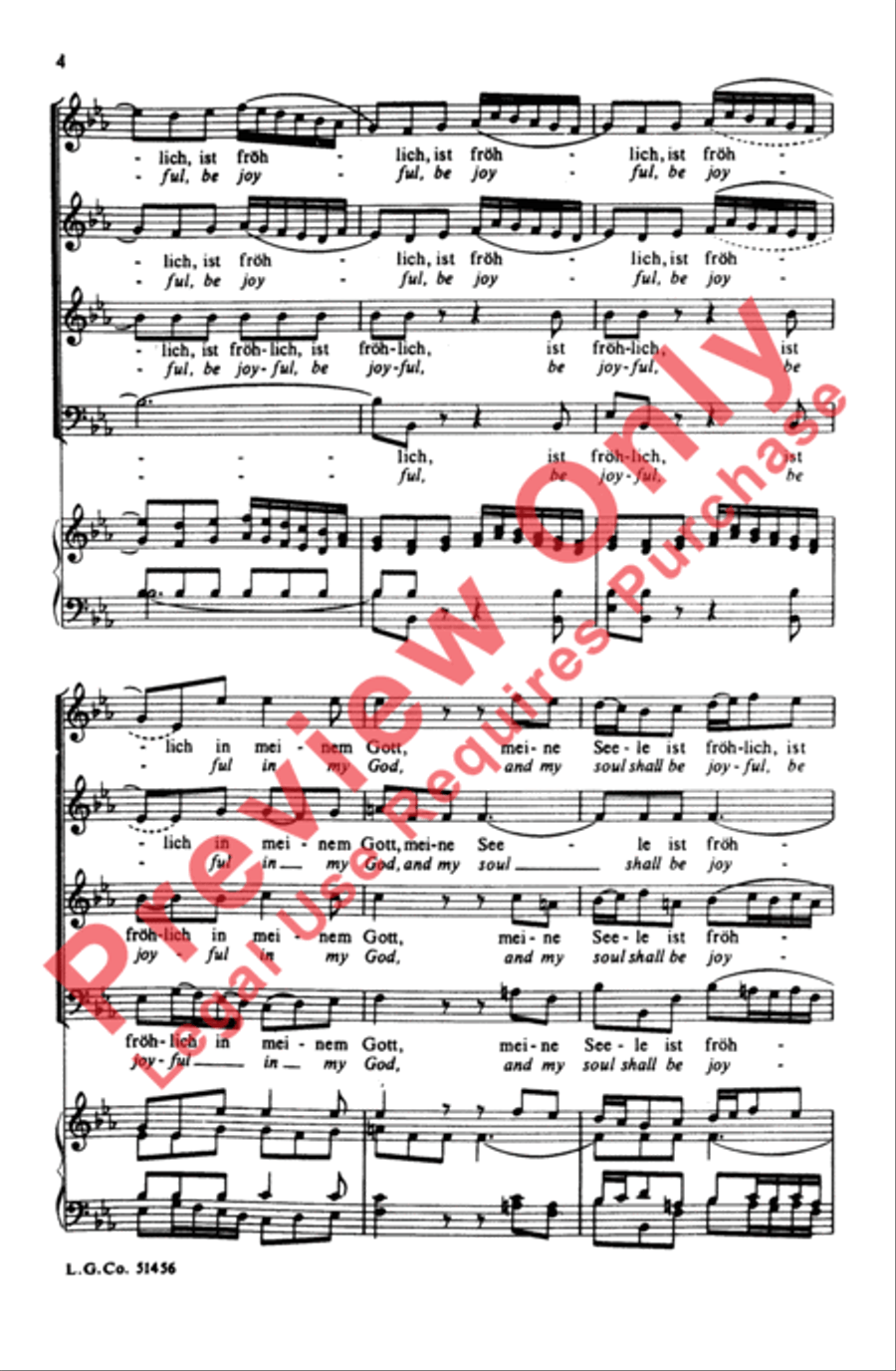 Ich Freue Mich Im Herrn (I Will Rejoice in the Lord) 4-Part scores gallery preview page 3