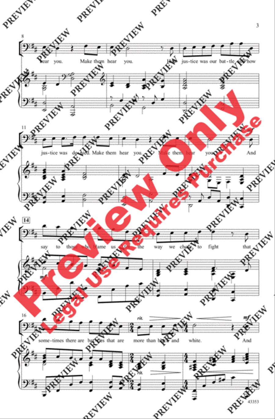 Make Them Hear You 4-Part scores gallery preview page 3