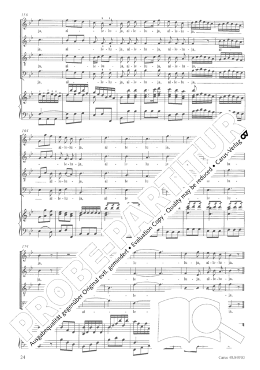 Regina coeli in B-Flat Major, K. 127 4-Part scores gallery preview page 29