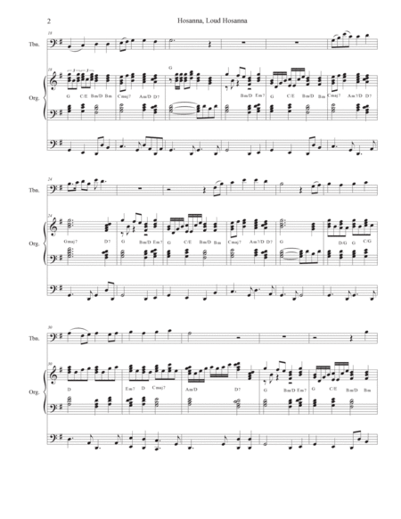 Hosanna, Loud Hosanna (Trombone solo - Organ accompaniment) image number null