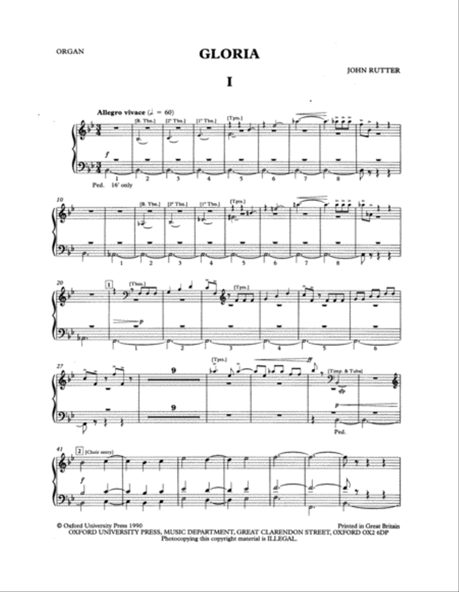 Gloria 4-Part scores gallery preview page 1