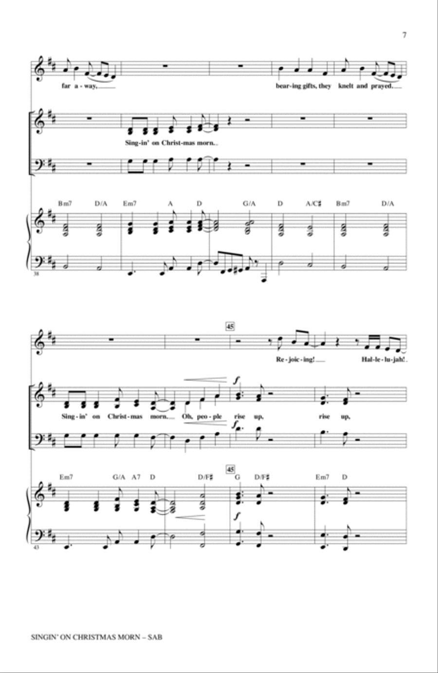 Singin' On Christmas Morn 3-Part scores gallery preview page 5