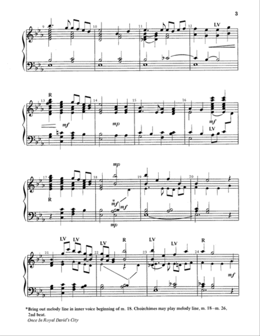 Once in Royal David's City 3-Octaves scores gallery preview page 3