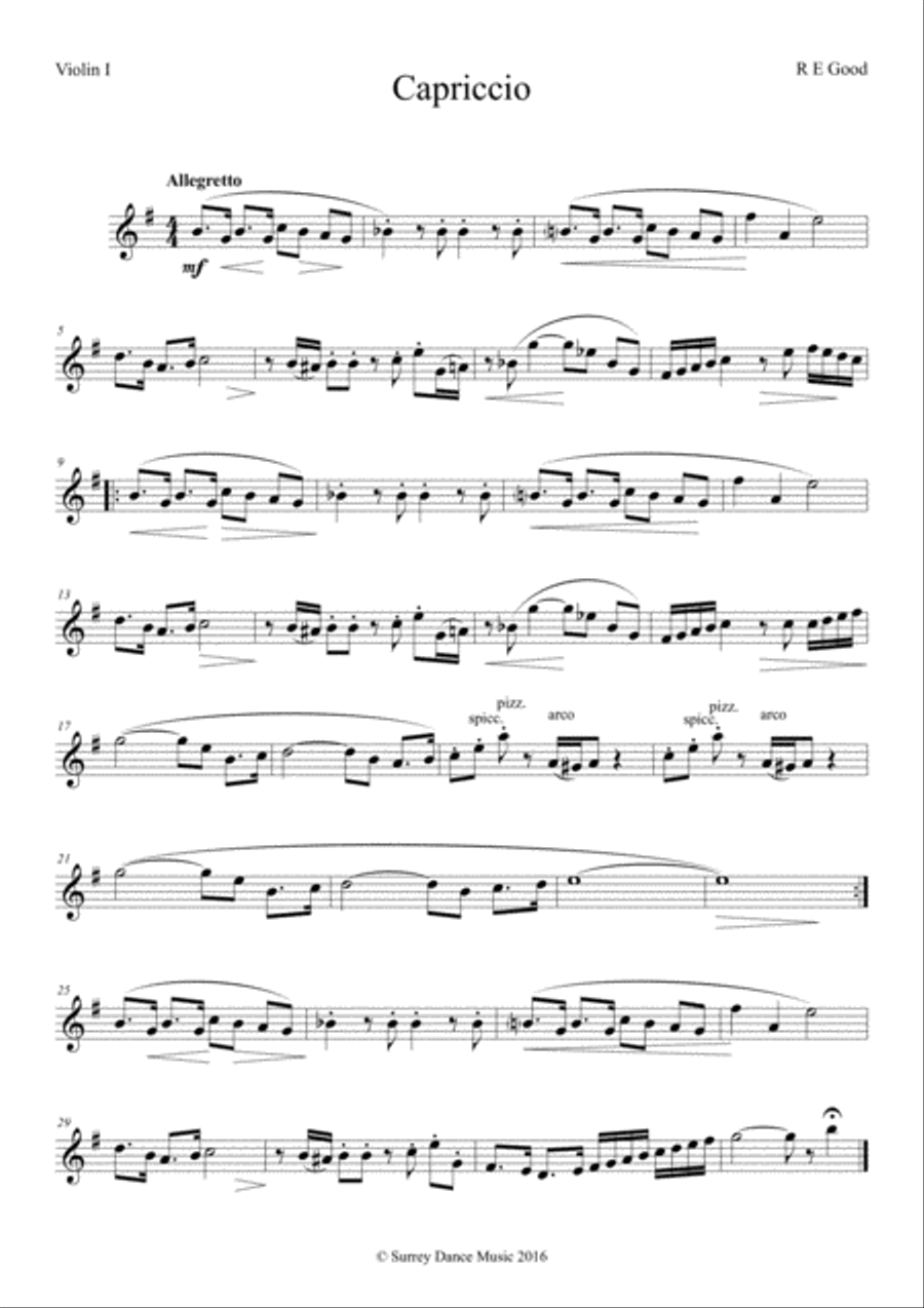 Capriccio Capriccio String Quartet scores gallery preview page 4