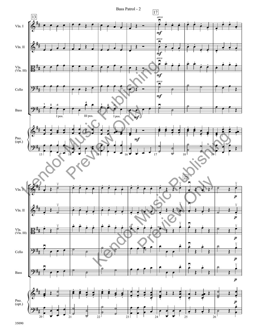 Bass Patrol (Score) Bass Patrol (Score) String Orchestra scores gallery preview page 5