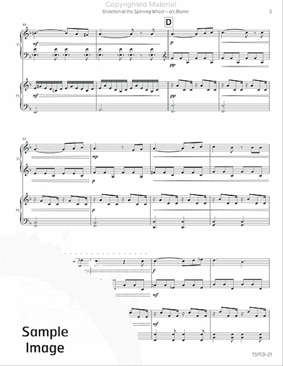Gretchen at the Spinning Wheel Marimba scores gallery preview page 8