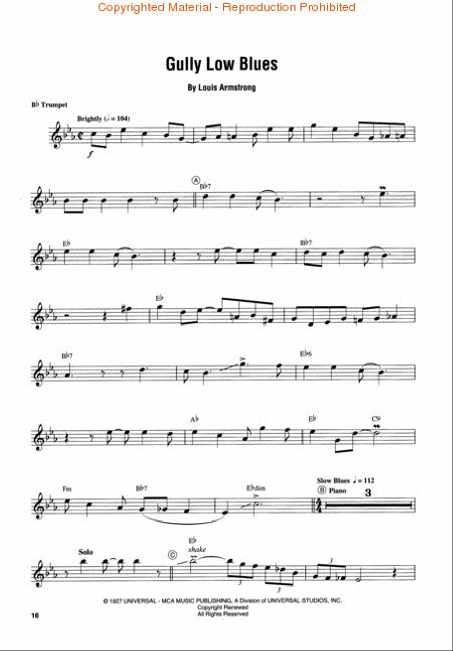 The Louis Armstrong Collection Trumpet Solo scores gallery preview page 3