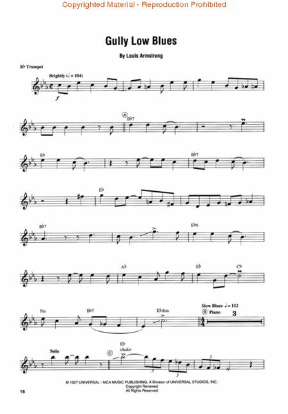 The Louis Armstrong Collection by Louis Armstrong Trumpet Solo - Sheet Music
