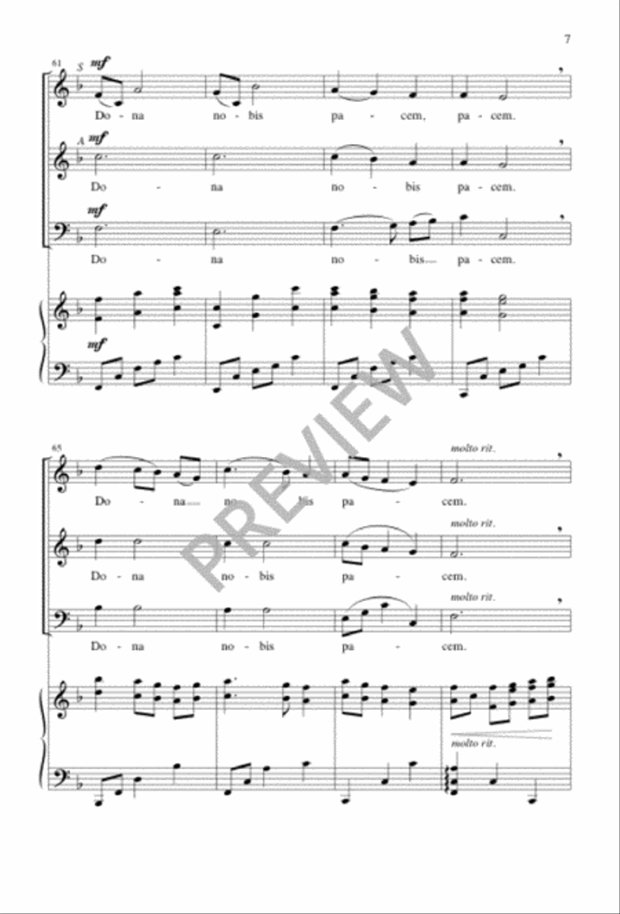Dona Nobis Pacem Dona Nobis Pacem 3-Part scores gallery preview page 7