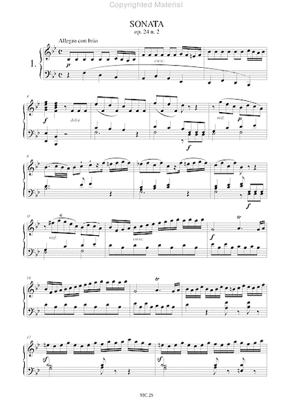 3 Sonatas Opp. 20 and 24 (Nos. 1-2) for Piano (Harpsichord)