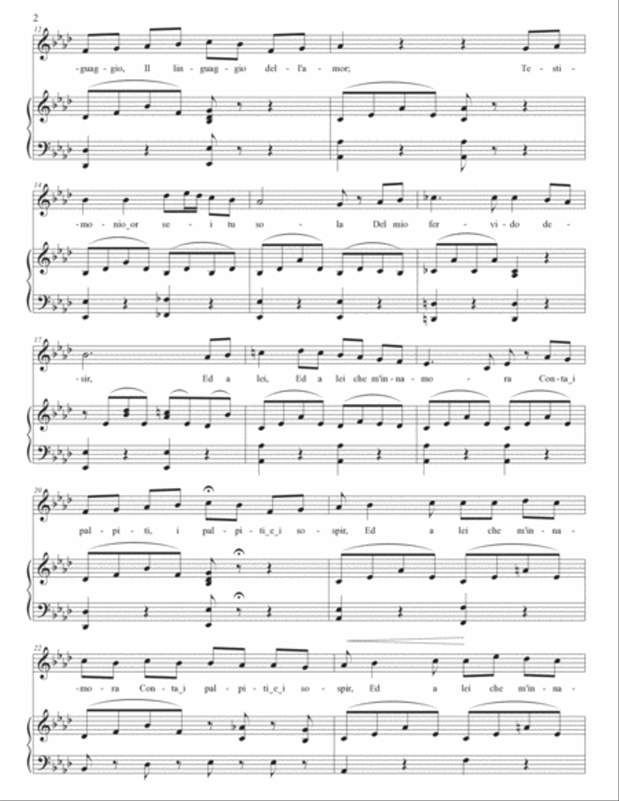 BELLINI: Vaga luna, che inargenti (transposed to A-flat major) Voice scores gallery preview page 3
