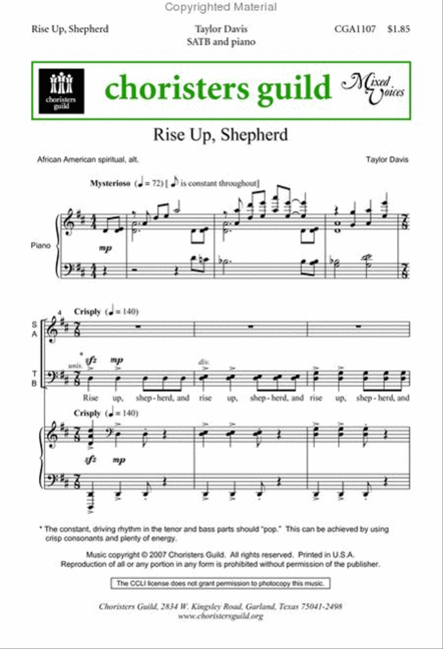 Rise Up, Shepherd Rise Up, Shepherd 4-Part scores gallery preview page 2