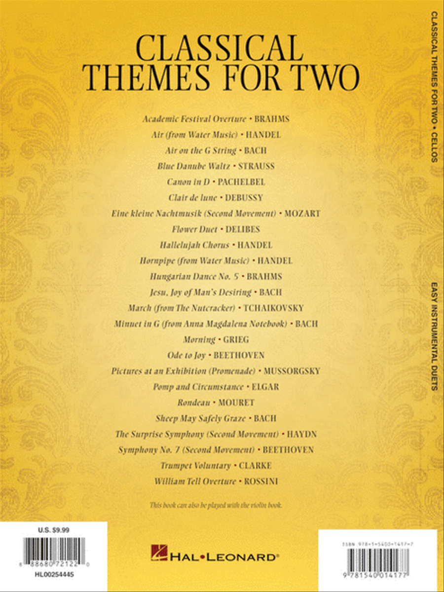 Classical Themes for Two Cellos String Duet scores gallery preview page 5