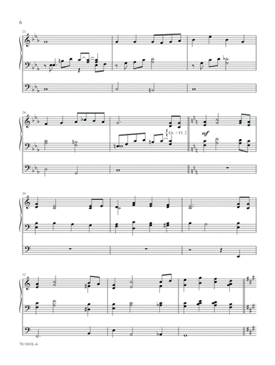 Jazz Hymns and Spiritual Songs Organ scores gallery preview page 6