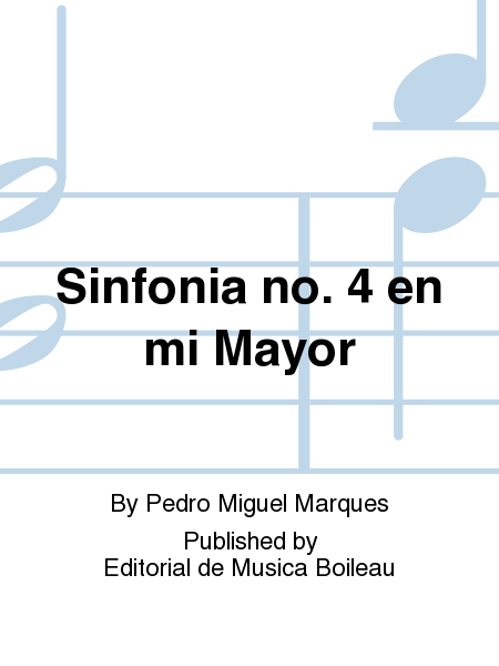 Sinfonia no. 4 en mi Mayor