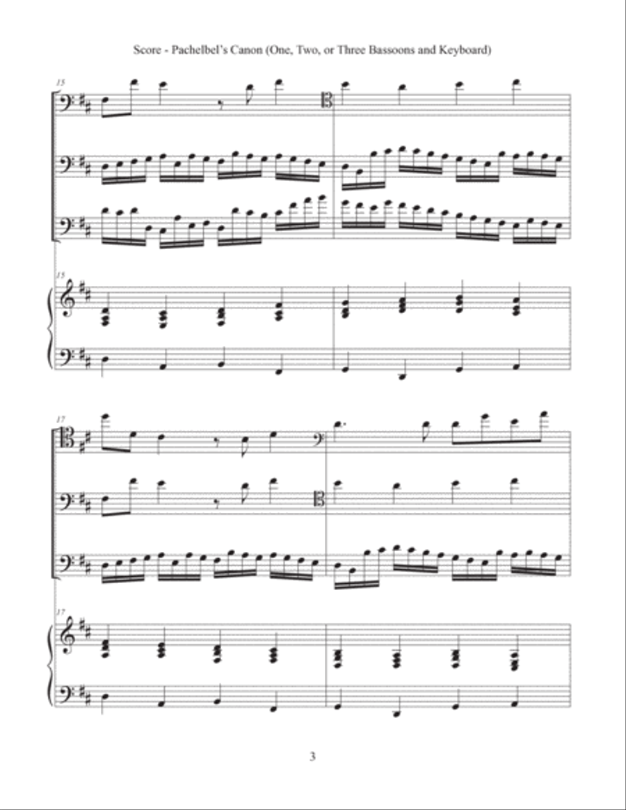 Canon (Bassoon and Keyboard) Bassoon scores gallery preview page 4