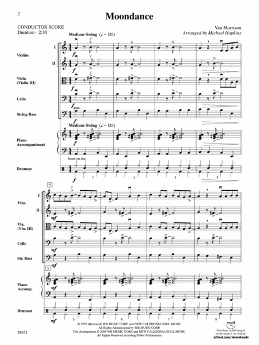 Moondance Moondance String Orchestra scores gallery preview page 2