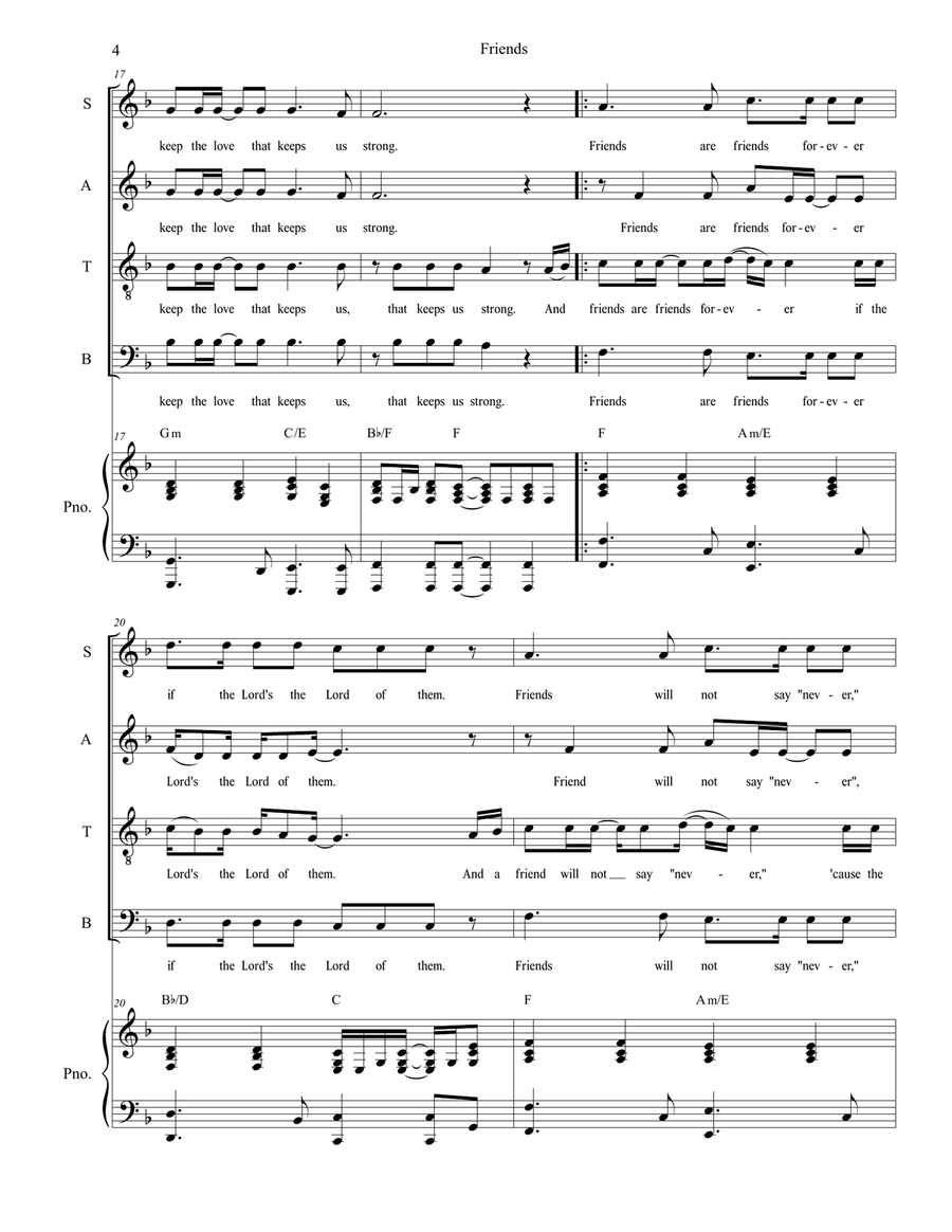 Friends 4-Part scores gallery preview page 4