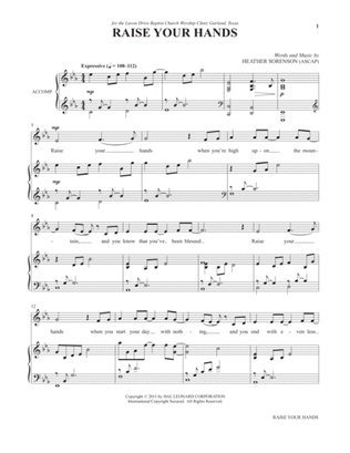 Raise Your Hands (from My Alleluia: Vocal Solos for Worship)