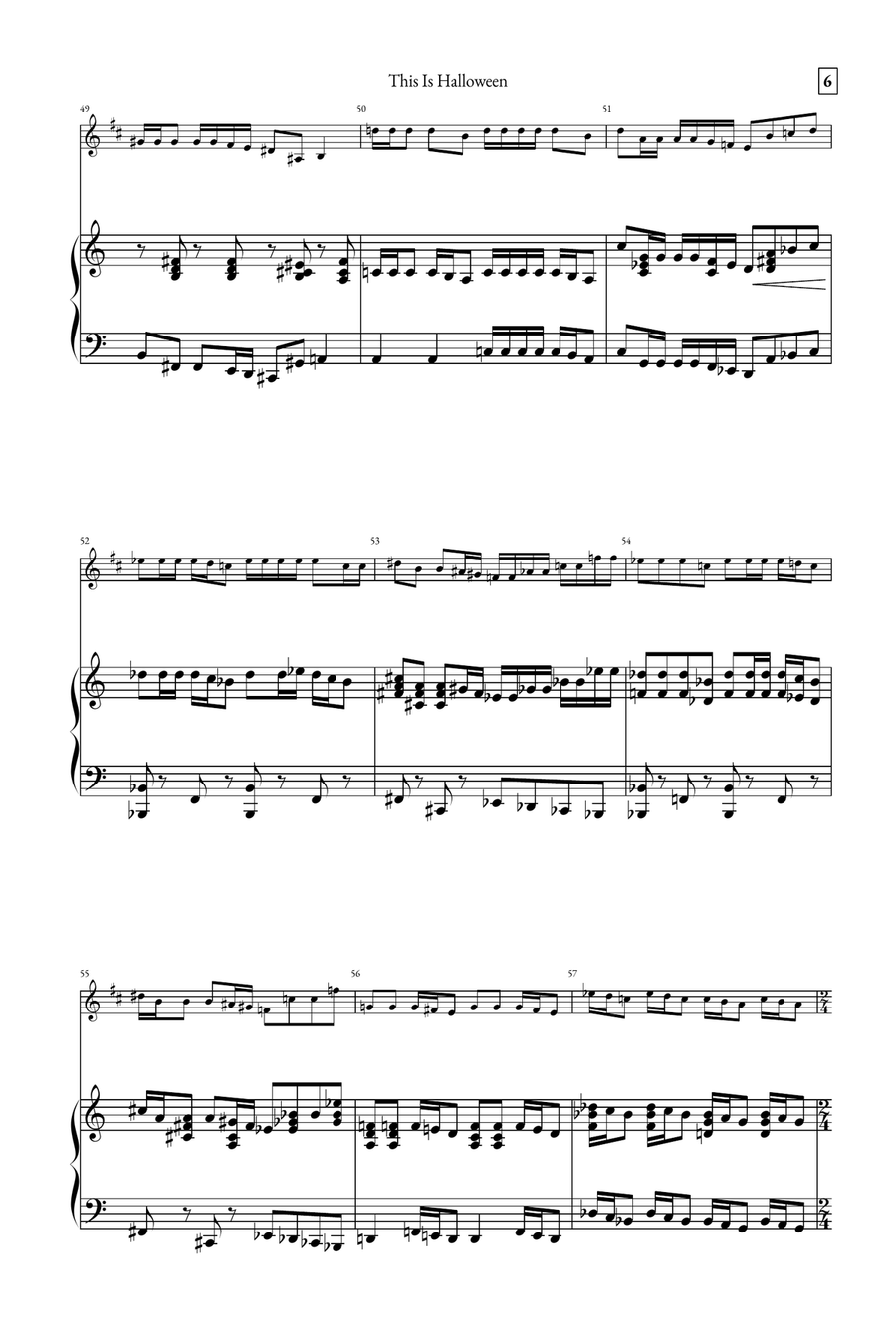 This Is Halloween B-Flat Trumpet scores gallery preview page 6