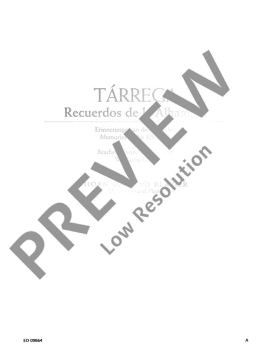 Recuerdos de la Alhambra Piano Accompaniment scores gallery preview page 2