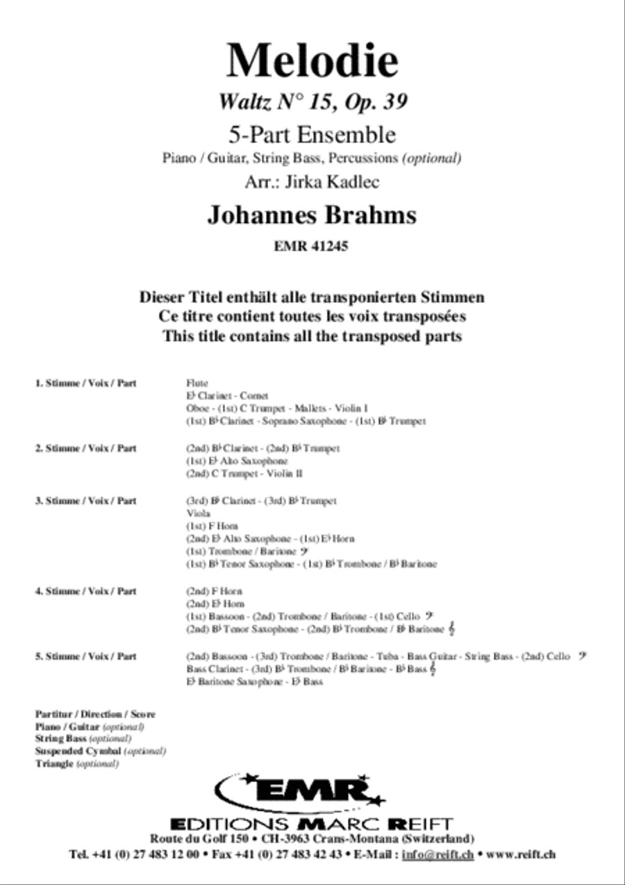 Melodie Melodie Concert Band scores gallery preview page 2