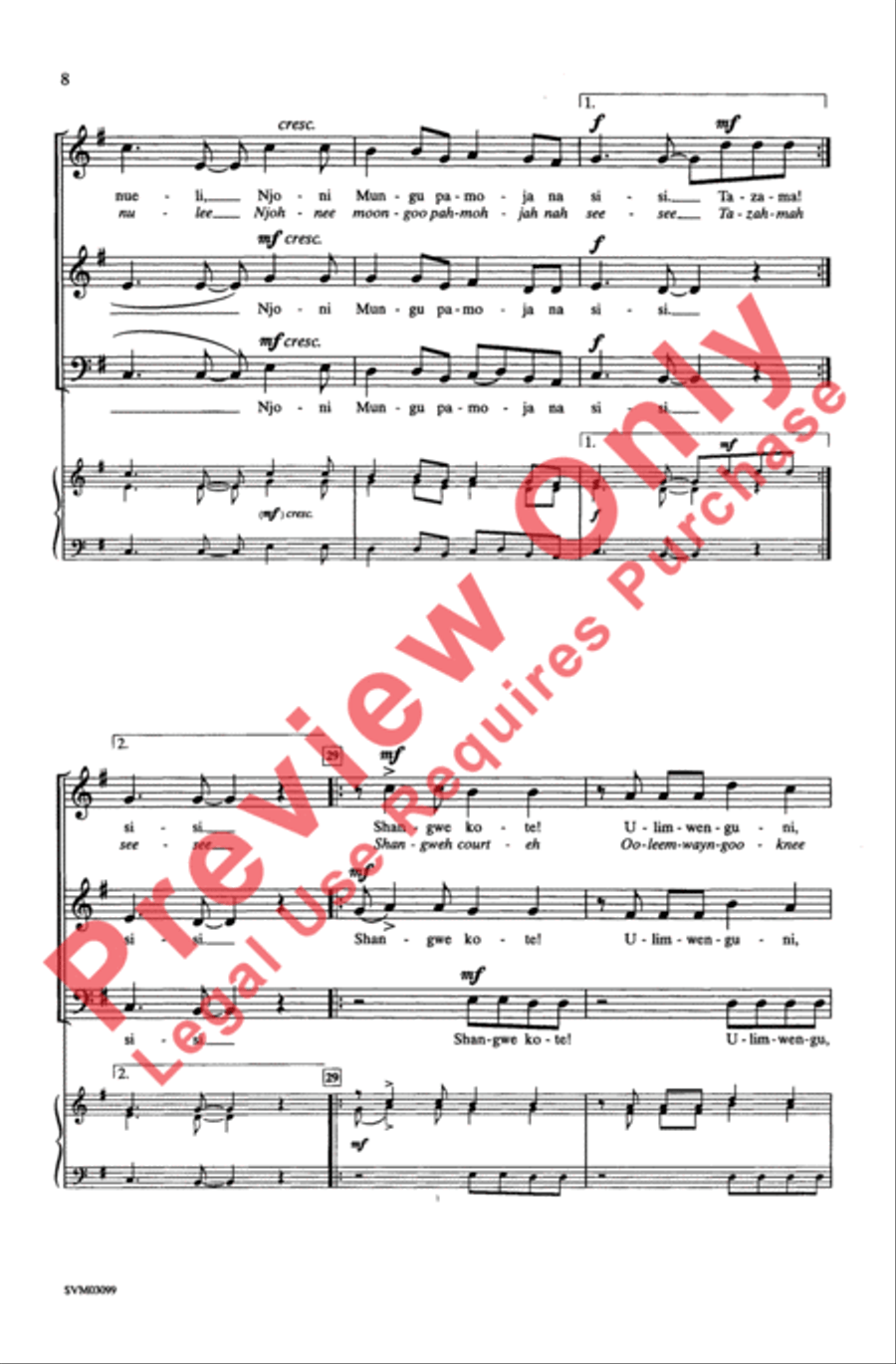 Tazama Bikira Tazama Bikira 3-Part scores gallery preview page 8