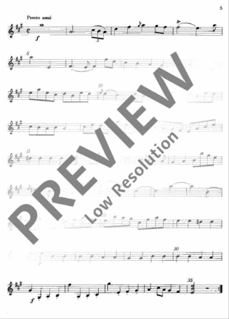 Sinfonia A major Violin scores gallery preview page 6