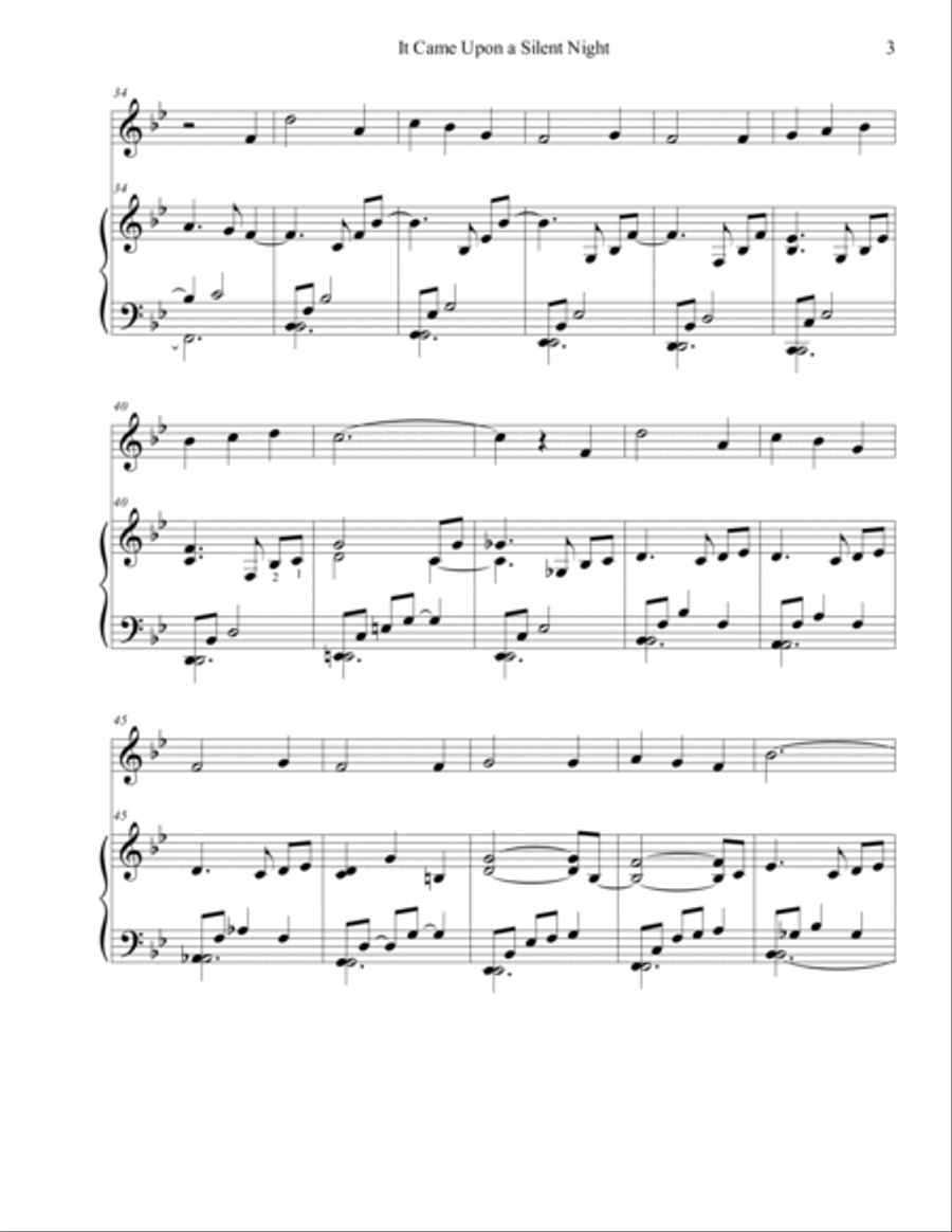 It Came Upon a Silent Night Percussion Ensemble scores gallery preview page 3