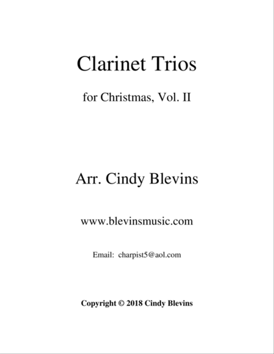 Clarinet Trios for Christmas, Vol. II Clarinet Trio scores gallery preview page 6