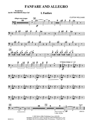 Fanfare and Allegro: (wp) 2nd B-flat Trombone B.C.